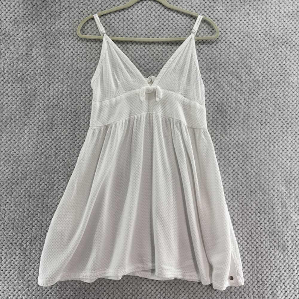 Roxy Dress Womens L Off-White A-line Mini Pockets Brides Vacation Bridal Party